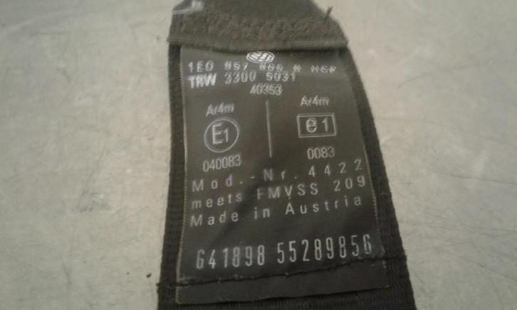 VEILIGHEIDSGORDEL RECHTS ACHTER (|43594|1383727|1S71N611B68A, Auto-onderdelen, Interieur en Bekleding, Volkswagen, Gebruikt