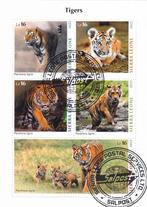 Timbres animaux tigres u, Envoi, Affranchi