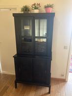 Meuble vitrine IKEA MERÅKER en bois foncé –vintage IKEA 1999, Maison & Meubles, Utilisé, 50 à 100 cm, 50 à 75 cm, 150 à 200 cm