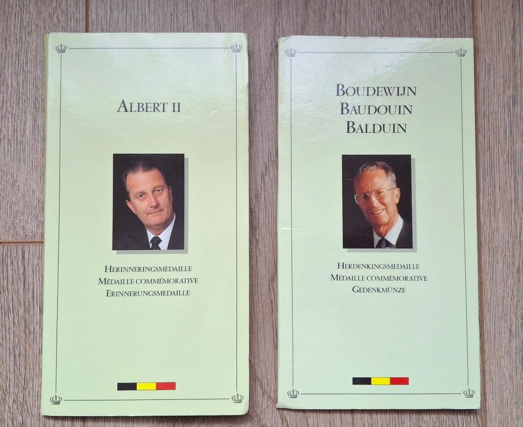 MUNTEN — Herdenkingsmedaille voor Boudewijn Albert II, Ophalen of Verzenden, Zilver