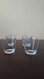 IITTALA 4 glazen Kaj Franck design 8cm, Huis en Inrichting, Keuken | Servies, Glas of Glazen, Ophalen of Verzenden, Effen, Glas