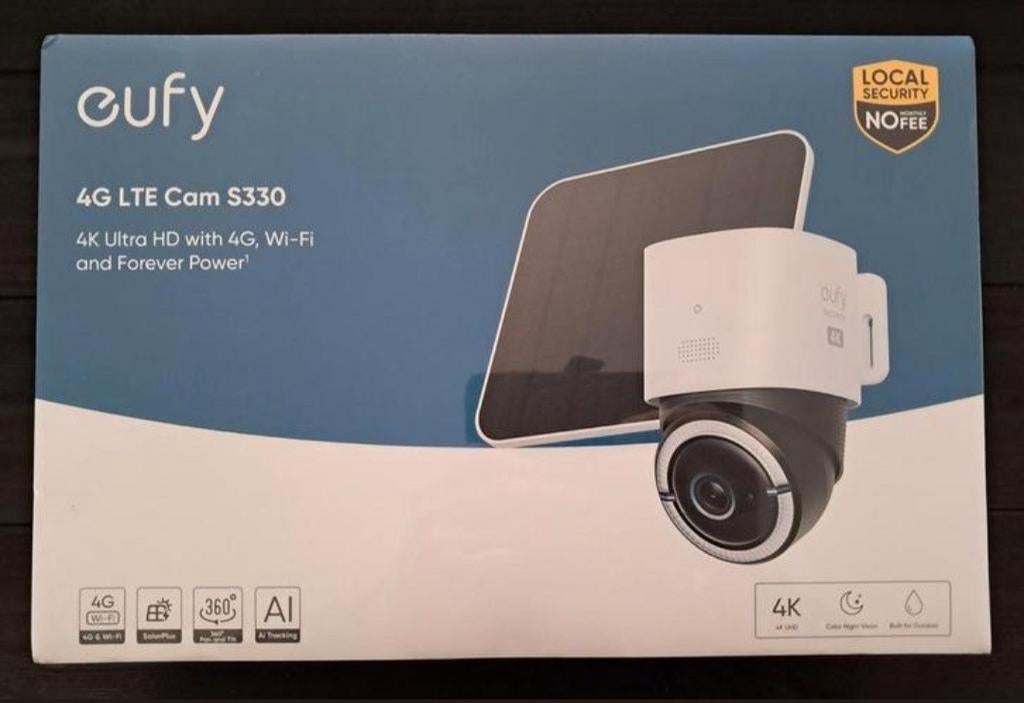 Eufy 4G LTE  Beveiligings Camera, Audio, Tv en Foto, Videobewaking, Ophalen, Zo goed als nieuw, Buitencamera