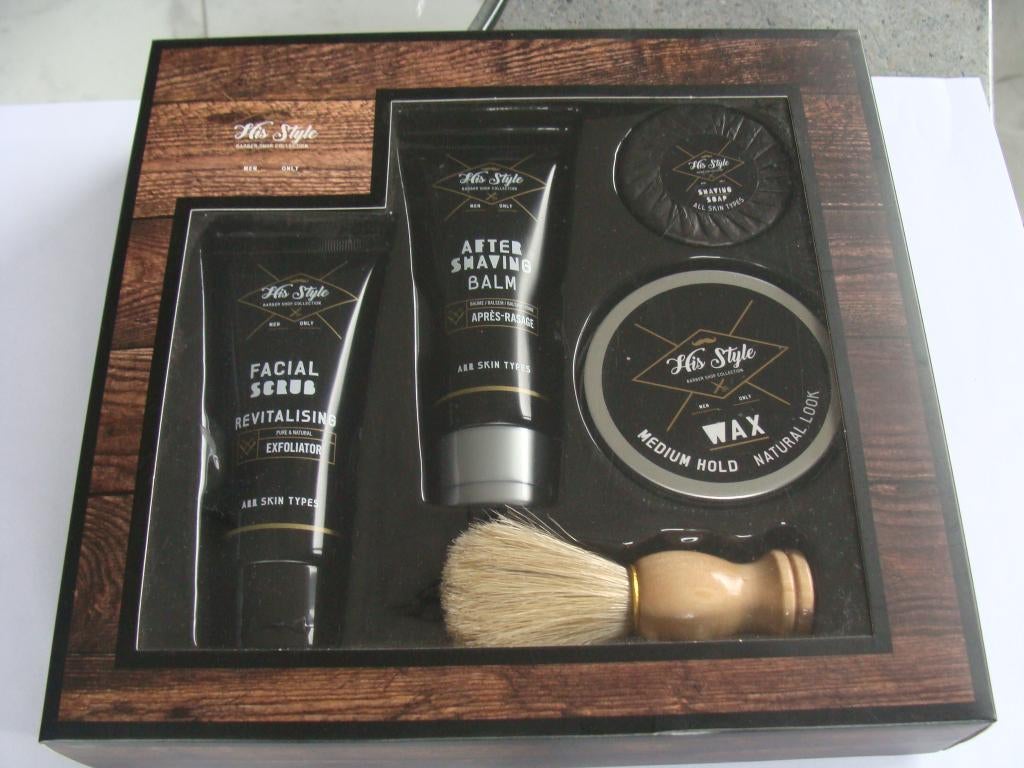 Coffret avec blaireau, soin visage  complet, His Style, neuf, Enlèvement, Neuf, Tout le visage, Soins