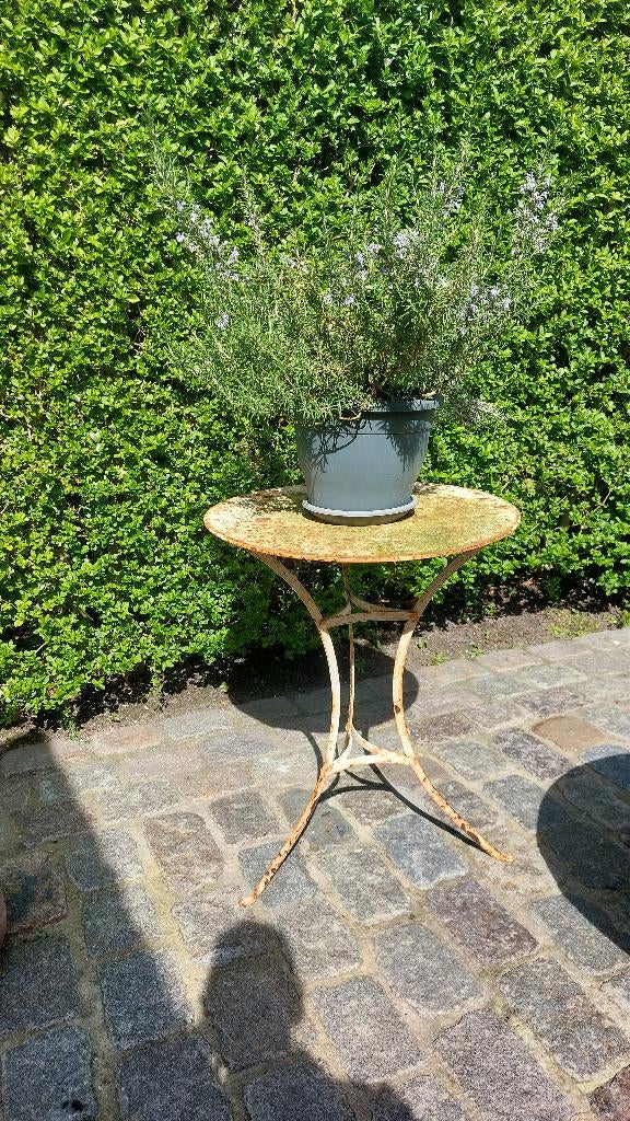 Tuintafeltje in metaal., Jardin & Terrasse, Tables de jardin, Enlèvement, Métal
