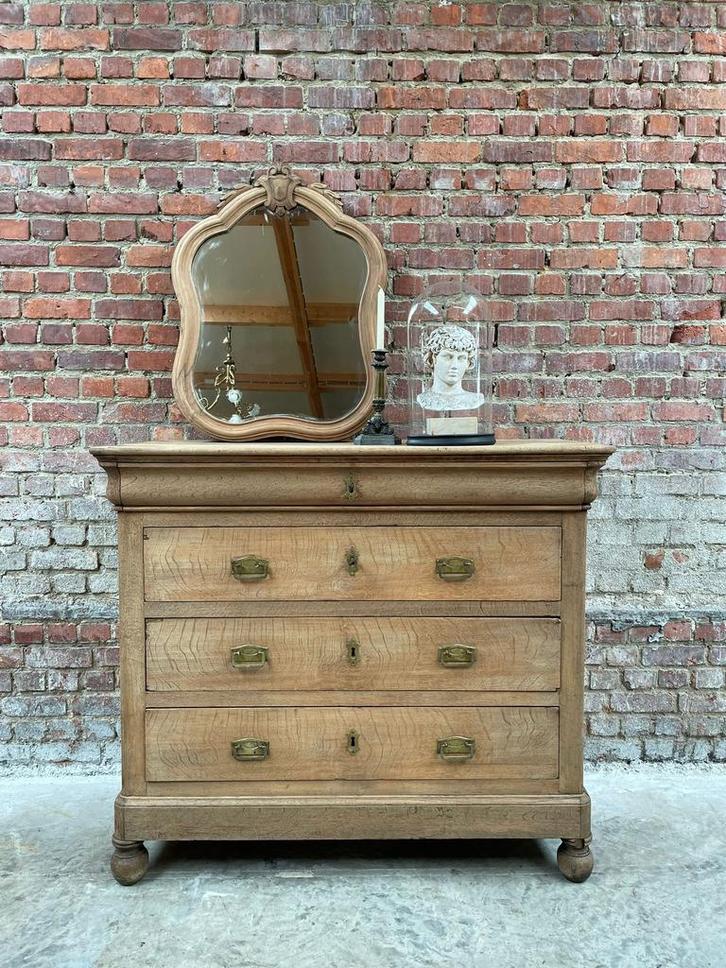 Antieke eiken ladekast / commode, Antiek en Kunst, Antiek | Meubels | Kasten, Ophalen