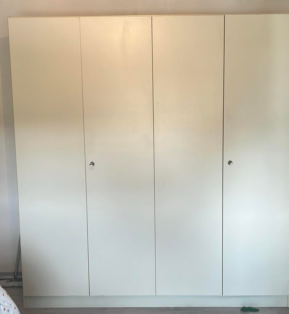 Garde robe double blanche, Maison & Meubles, Armoires | Penderies & Garde-robes, Avec tablette(s), 150 à 200 cm, Enlèvement, Utilisé