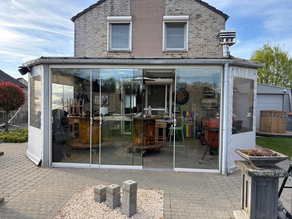 GRATIS Overkapping 6,15 m breed. 4,5 m lang, Jardin & Terrasse, Verrières, Utilisé, Véranda, Enlèvement