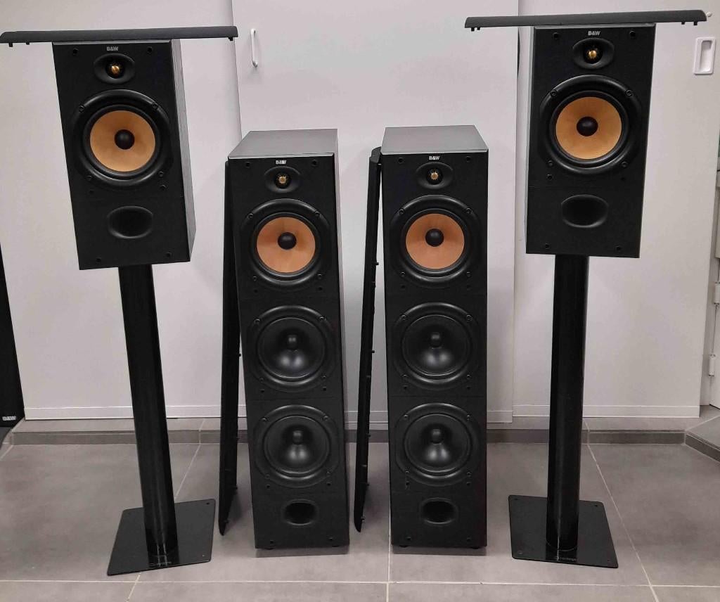 B&W luidsprekers per set te koop/beluisteren als nieuw, Ophalen of Verzenden, Zo goed als nieuw, Bowers & Wilkins (B&W), 120 watt of meer