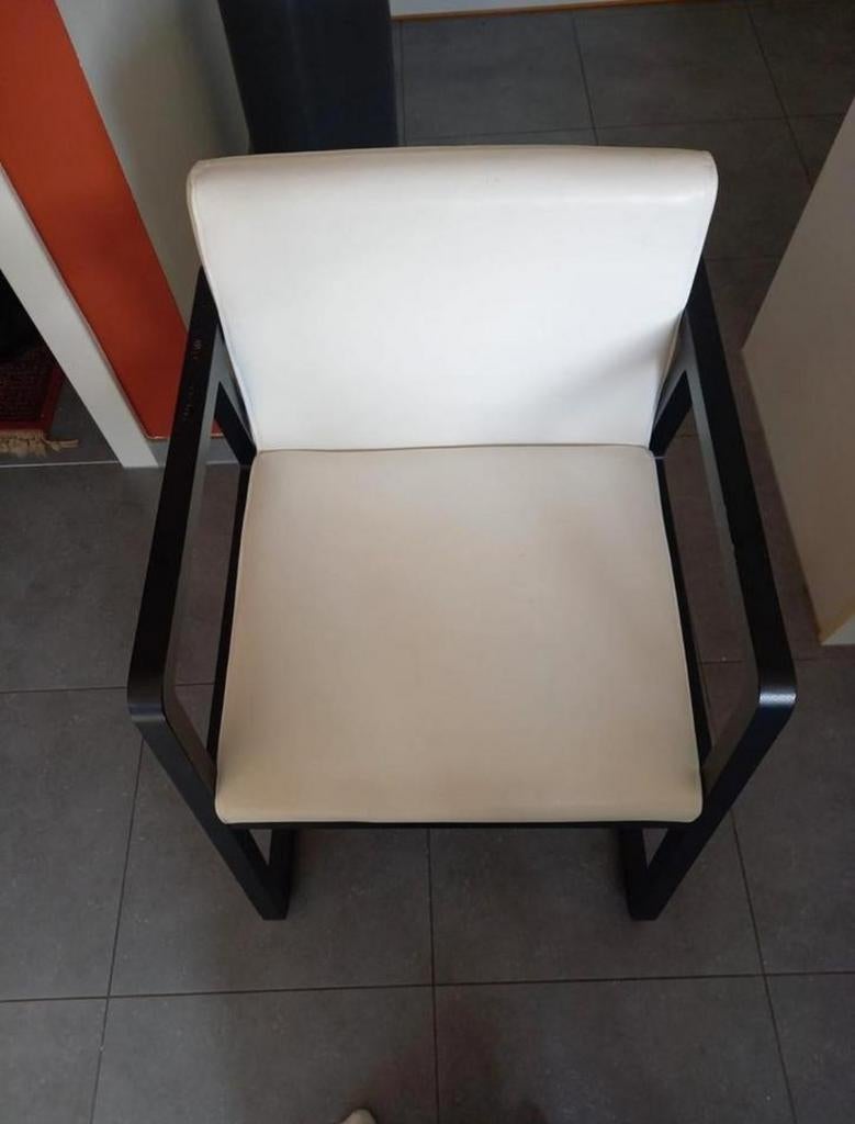 4 eetkamerstoelen, Ophalen, Gebruikt, Wit, Vier