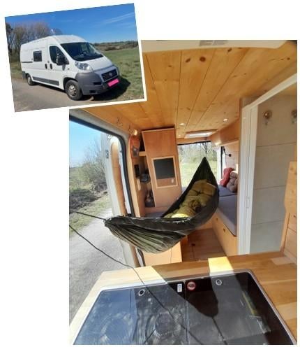 Fiat Ducato L2H2, fourgon aménagé full autonomie, 5 à 6 mètres, Fiat, Boîte manuelle, Réfrigérateur