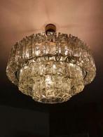 vintage xl Designer Doria kroonluchter mid-century, Ophalen, 50 tot 75 cm, Zo goed als nieuw, Glas