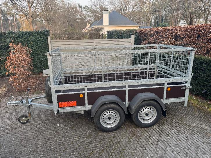 Aanhangwagen - Dubbelas Te Koop, Auto diversen, Aanhangers en Bagagewagens, Gebruikt, Ophalen