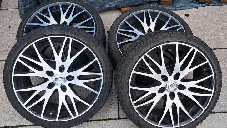 Lot de 4 jantes avec pneus d'hiver Goodyear.225/40R18-5x112., Autos : Pièces & Accessoires, Pneus & Jantes, Pneus et Jantes, Pneus hiver