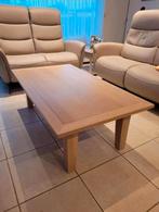 Lichtgekleurde massieve salontafel Artemis van Gaverzicht, Huis en Inrichting, Ophalen, 100 tot 150 cm, Klassiek, Eikenhout