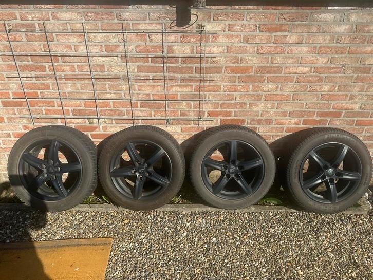 ⚠️ Brock RC24 mat zwart 5 x 114,3 winterwielen ⚠️, Auto-onderdelen, Banden en Velgen, Band(en), Winterbanden, 16 inch, Ophalen