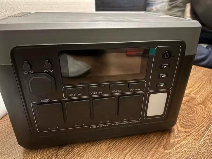 Draagbare 1800W Powerstation 1024Wh OFFGRID Thuisbatterij, Caravans en Kamperen, Caravanaccessoires, Nieuw, Ophalen of Verzenden