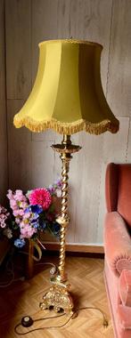 Vintage messing vloerlamp – barok / Hollywood Regency, Ophalen, Gebruikt, Overige materialen, Klassieke barok/ Hollywood Regency stijl