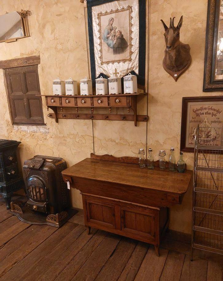 bac à pâte antique, bac à farine, table d'appoint antique, Antiquités & Art, Antiquités | Meubles | Tables, Enlèvement