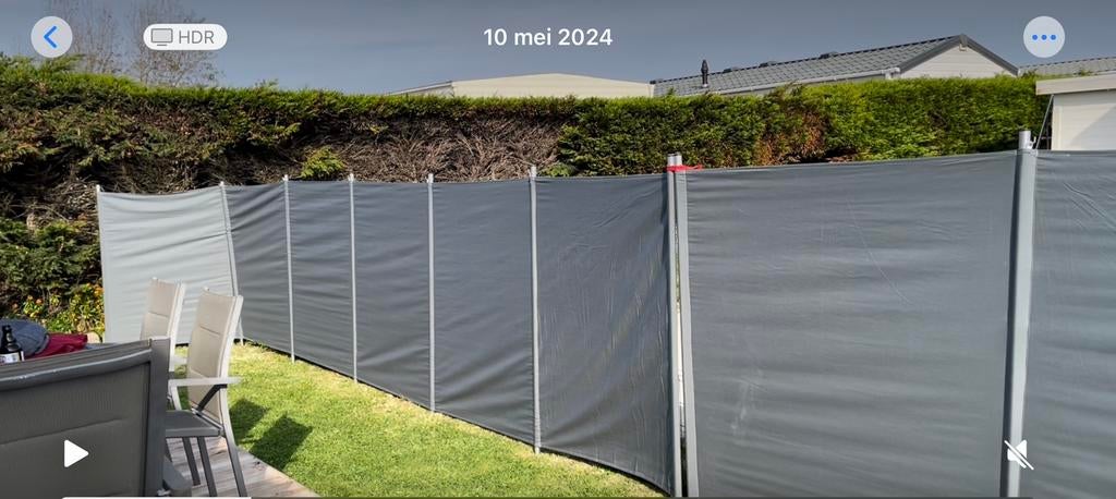 Stevige windschermen,met holle pinnen om in te plaatsen, Tuin en Terras, Tuinschermen, Zo goed als nieuw, Ophalen