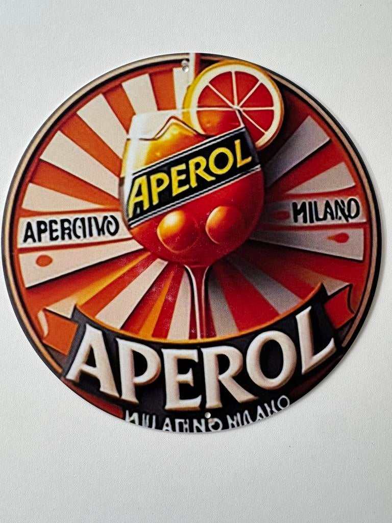 Metalen reclamebord Aperol, Ophalen of Verzenden, Nieuw, Reclamebord