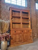 Teak buffetkast/vitrinekast GRATIS LEVERING, Ophalen, 200 cm of meer, 150 tot 200 cm, Teakhout