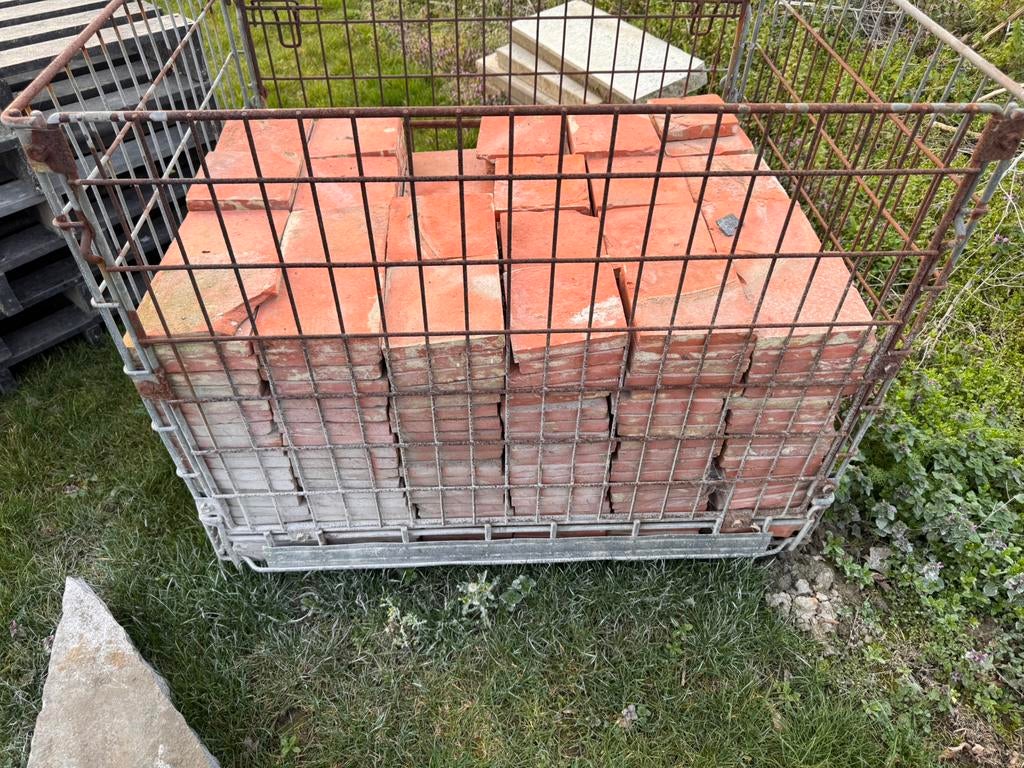 Rode authentieke vloer, Doe-het-zelf en Bouw, Metselstenen, Ophalen, Gebruikt, Overige typen