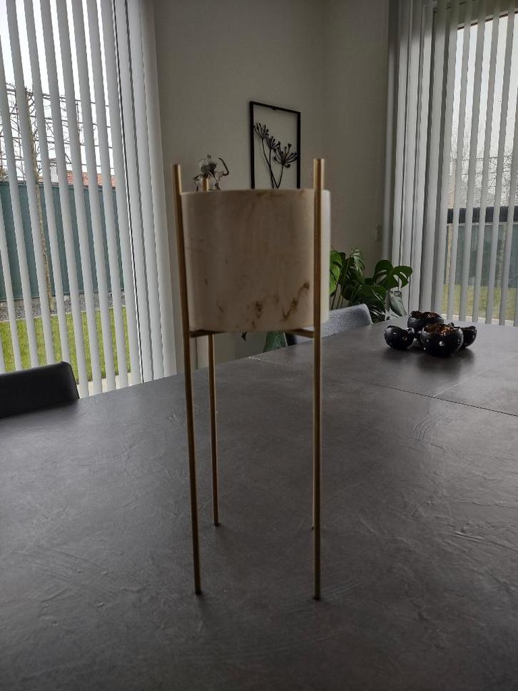 Pot in in ecohars op staander (zie foto’s & omschrijving), Tuin en Terras, Bloempotten, Nieuw, Ophalen