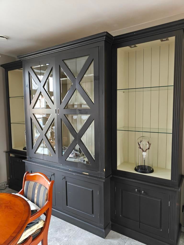 Buffetkast zwart, Huis en Inrichting, Ophalen, Glas