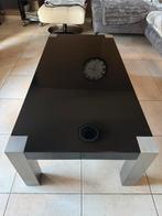 Belle table basse brillante avec pieds en acier inoxydable, 100 à 150 cm, Moins de 50 cm, Modern, hoogglans, Synthétique