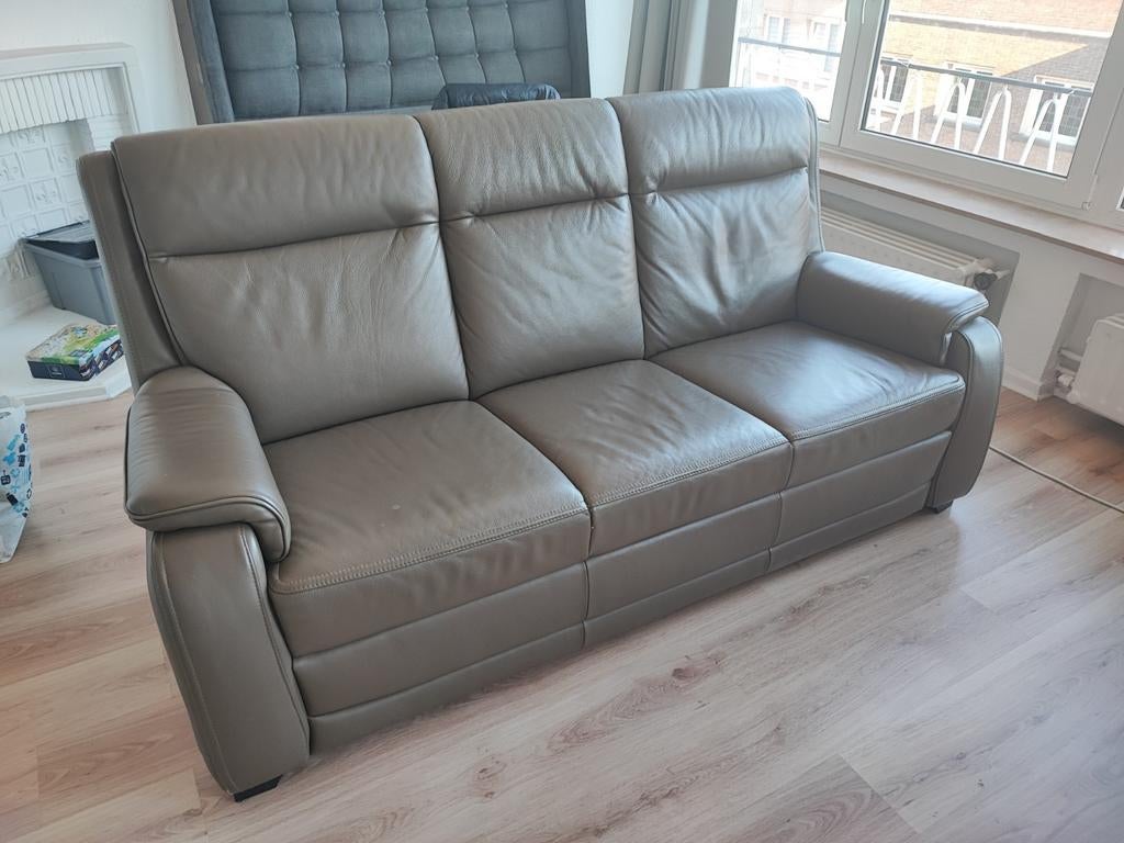 CANAPÉ VÉRITABLE CUIRE château d'Ax 3 + 1, Maison & Meubles, Enlèvement