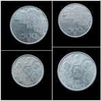 België — 2 x 500 frank 1980 — zilver — 150 jaar onafhankelij, Ophalen of Verzenden, Zilver