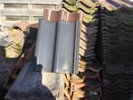 Zwarte en bruine dakpannen +nokkpannen en kantpannen, Doe-het-zelf en Bouw, Dakpannen en Dakbedekking, Ophalen, Steen of Klei