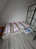 Ikea Nordli bedframe met opberglades, Huis en Inrichting, Ophalen, 90 cm, Eenpersoons, Wit