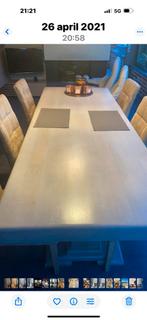 Massief eiken tafel, Huis en Inrichting, Tafels | Eettafels, Ophalen, Zo goed als nieuw