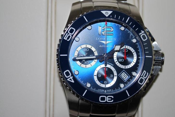 Longines Hydroconquest chronograph automatique, Handtassen en Accessoires, Horloges | Heren, Ophalen of Verzenden