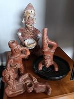 Statuettes styles précolombienne plateau Inca noir 5 pièces, Ophalen of Verzenden