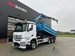 Mercedes-Benz Arocs 3243 8x4 Tridem Kipper/Kraan Euro 6, Automaat, Euro 6, Wit, Mercedes-Benz