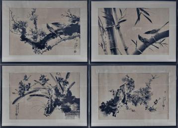Vier seizoenen sumi-e schilderingen uit Vietnam beschikbaar voor biedingen