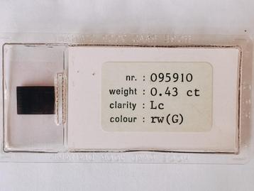 Natuurlijke diamant 0,43ct G/LC, certificaat HRD  beschikbaar voor biedingen