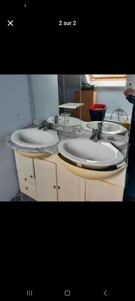 2 vasques sdb, Bricolage & Construction, Sanitaire, Utilisé, Enlèvement