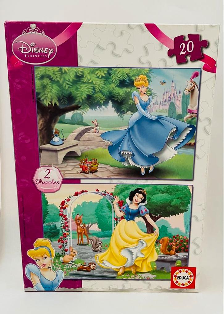 Disney Prinsessen puzzels sneeuwwitje & Assepoester, Kinderen en Baby's, Speelgoed | Kinderpuzzels, Zo goed als nieuw, 4 tot 6 jaar