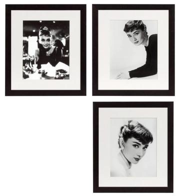 Audrey Hepburn prints SET van 3 van het luxe merk Eichholtz beschikbaar voor biedingen