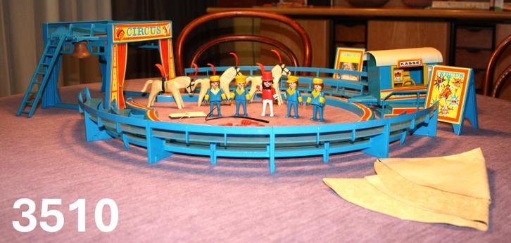 Playmobil 3510 Blauw Circus Vintage 1978 + gratis 3518/3519, Kinderen en Baby's, Speelgoed | Playmobil, Gebruikt, Complete set
