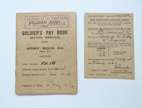1945 ABBL FUSILIERS BATALJON AMUBLANCE BESTUURDER, Verzamelen, Militaria | Tweede Wereldoorlog, Verzenden