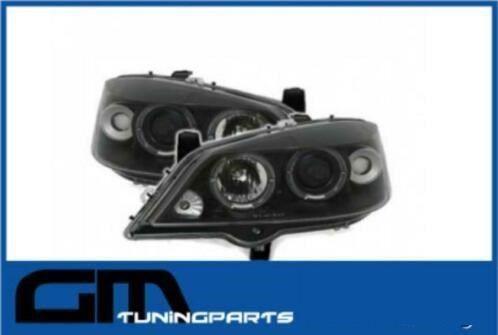 # Angel eyes koplampen opel astra G led # zwarte uitvoering, Auto-onderdelen, Verlichting, Opel, Nieuw, Ophalen of Verzenden