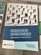 Onderzoeksvaardigheden voor onderwijs, zorg en welzijn, Boeken, Studieboeken en Cursussen, Ophalen of Verzenden, Zo goed als nieuw