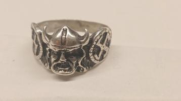 Bague argent 800 viking, Enlèvement ou Envoi, Comme neuf, Argent, Argent