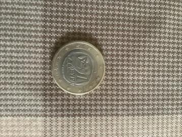 1 euromunt griekenland 2002 met S in de ster beschikbaar voor biedingen