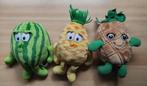 drie knuffels fruit, Kinderen en Baby's, Ophalen of Verzenden, Zo goed als nieuw, Overige typen