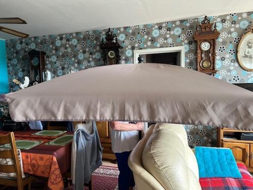 Parasol + voet, Tuin en Terras, Parasols, Zo goed als nieuw, Stokparasol, 1 tot 2 meter, Kantelbaar, Verstelbaar, Ophalen